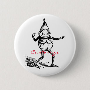 Cute Winter Holiday Elf Gnome Thunder_Cove 6 Cm Round Badge