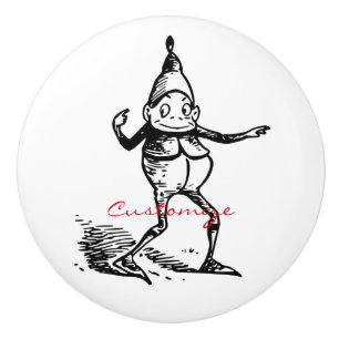 Cute Winter Holiday Elf Gnome Thunder_Cove Ceramic Knob