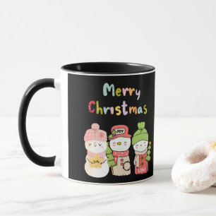 Cute Winter Holiday Snowman Hope Peace Love Mug