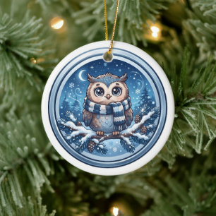 Cute Winter Owl Ornament