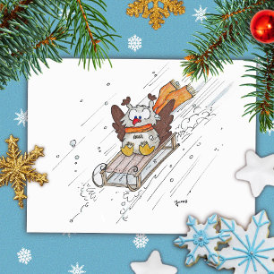 Cute Winter Owl postcard
