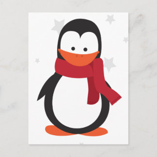 cute winter penguin christmas greeting cards