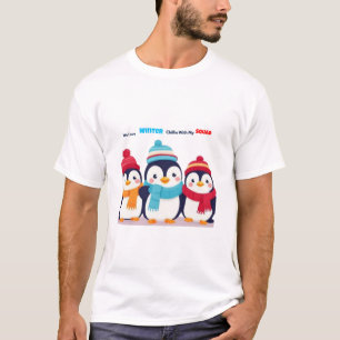 Cute Winter Penguins We Love Winter T-Shirt