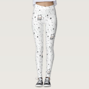 Cute Winter Polar Bear Snowflake Leggings