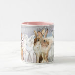 Cute Winter Rabbits Mug<br><div class="desc">Watercolor Winter Rabbits</div>