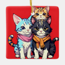 Cute Winter Snow Christmas Cat Lover Holiday Gift