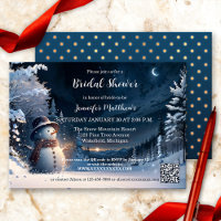 Cute Winter Snowman Bridal Shower