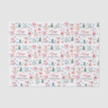 Cute Winter Watercolor Merry Christmas  Tissue Paper<br><div class="desc">Cute Watercolor Merry Christmas Personalised Tissue Paper.</div>