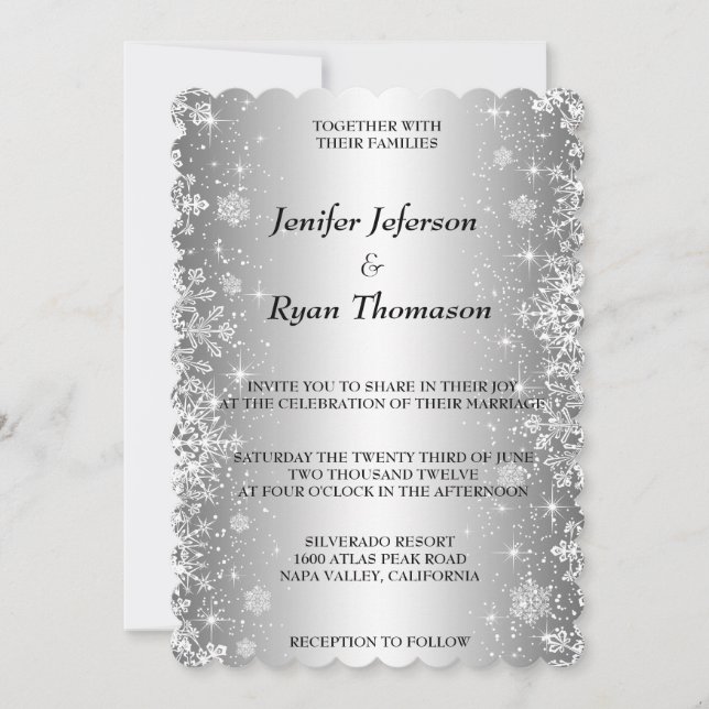 Cute winter wedding Invitation (Front)