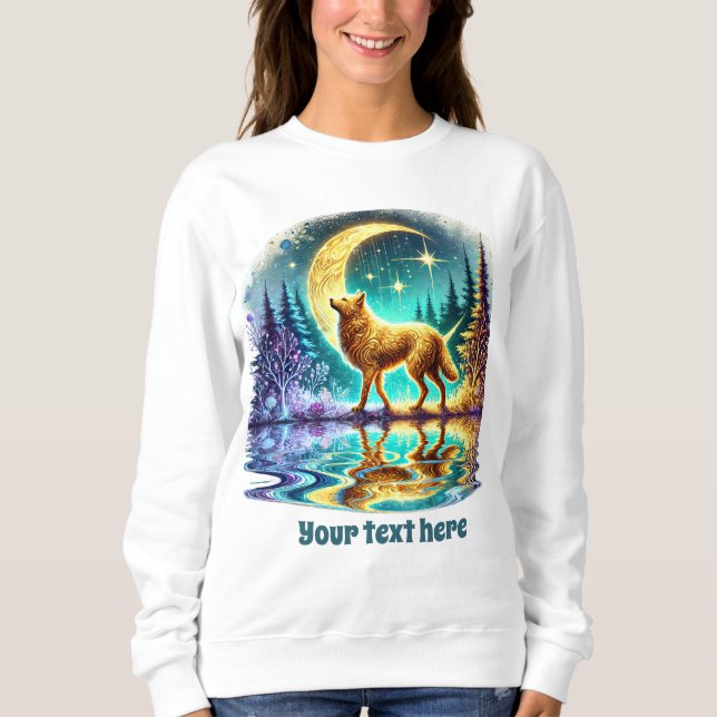 Cute Winter wolf customisable  Sweatshirt (Front)