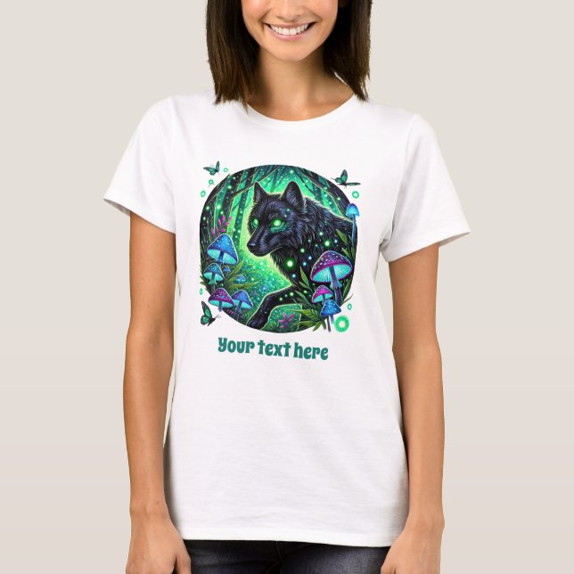 Cute Winter wolf customisable  T-Shirt (Front)