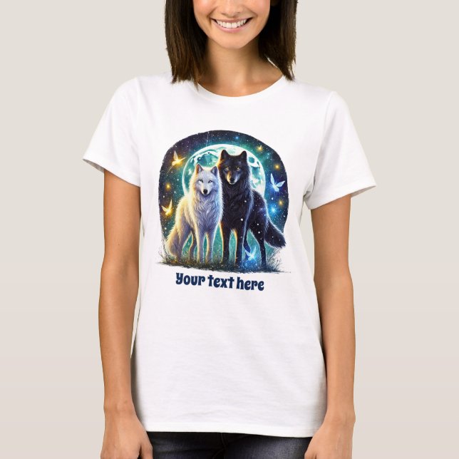 Cute Winter wolf customisable  T-Shirt (Front)