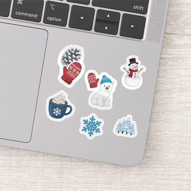 Cute Winter Wonderland Sticker Pack  (Detail)