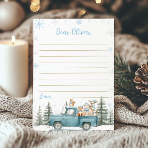 Cute Winter Woodland Birthday Time Capsule Card