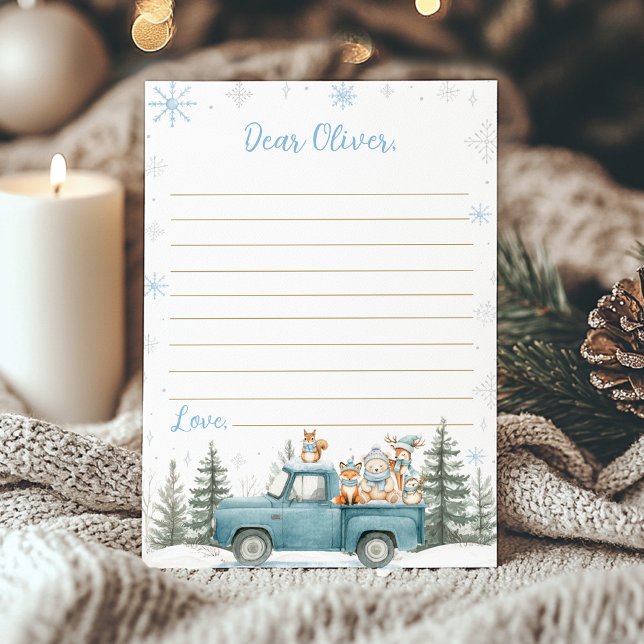 Cute Winter Woodland Birthday Time Capsule Card (Creator Uploaded)