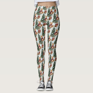 Cute Winter Woodland Friends – Holiday Animal (11) Leggings