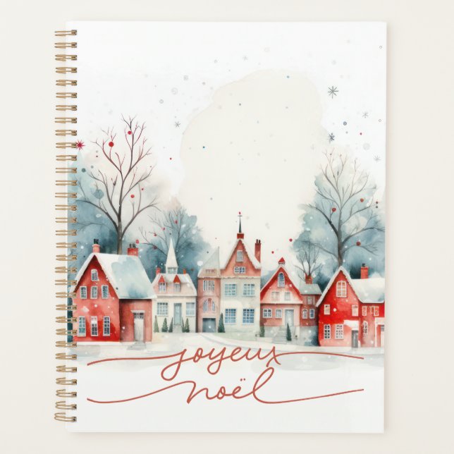 Cute Winter Woodland  Watercolor  Christmas  Planner (Front)