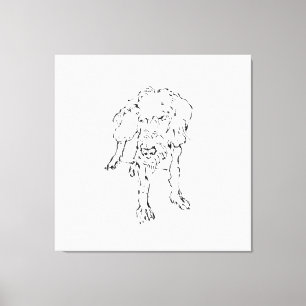 Cute Wire Haired Dachshund Puppy Dog Canvas Print