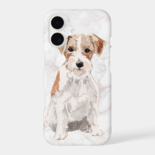 Cute Wired-Haired Jack Russel Terrier watercolors