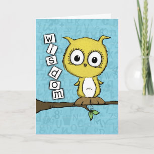 Cute Wisdom Owl Card