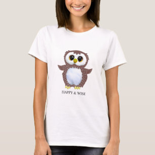 Cute wise brown owl T-Shirt