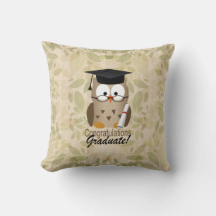 Cute Wise Owl Graduate Cushion