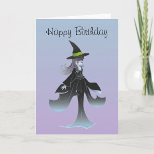 Cute Witch Birthday Card