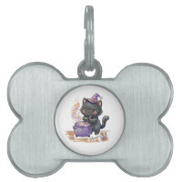 Cute Witch Black Cat Brewing Magic Potion Hallowee
