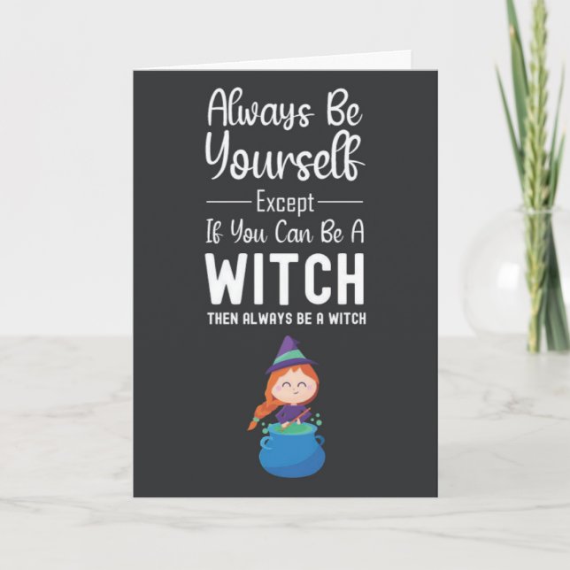 Cute Witch Cards Funny Humor Humorous Spooky (Front)