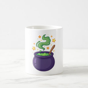 Cute Witch Cauldron Magic Potion Halloween Coffee Mug