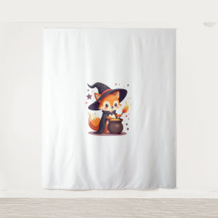 Cute Witch Fox – Magical Halloween Animal Tee Tapestry