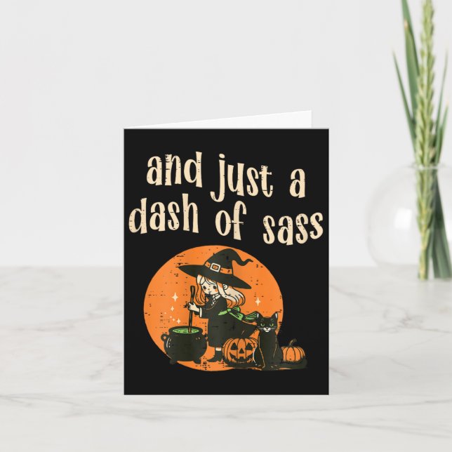 Cute Witch Funny Halloween Women Girls Teens Kids  Card (Front)