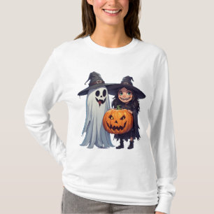 Cute Witch Ghost Pumpkin Halloween 🎃 T-Shirt