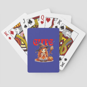 Cute Witch Halloween Classic Playing Cards