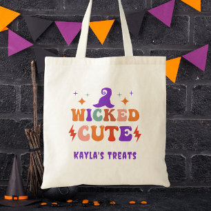 Cute Witch Halloween Girls Kids Trick or Treat  Tote Bag