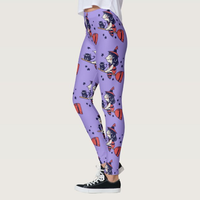 Cute Witch Halloween leggings (Left)
