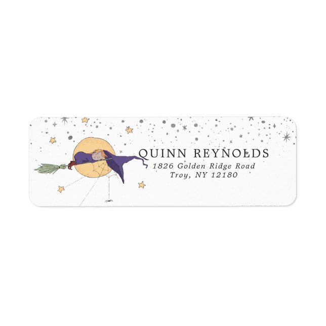 Cute Witch | Halloween Return Address Label (Front)