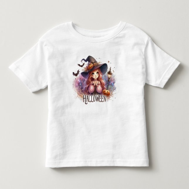 Cute Witch Halloween  Toddler T-Shirt (Front)