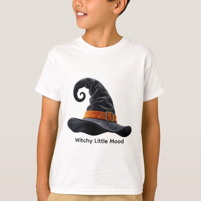 Cute Witch Hat Halloween Spooky T-Shirt (Front)