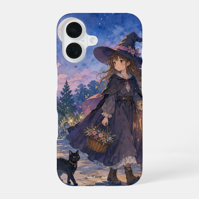 Cute Witch Kitten Phone Case (Back)