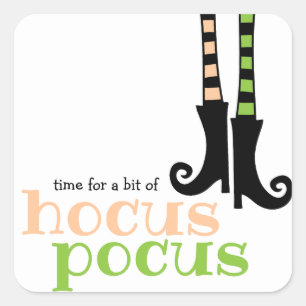 Cute Witch Leggings Boots Hocus Pocus Halloween Square Sticker