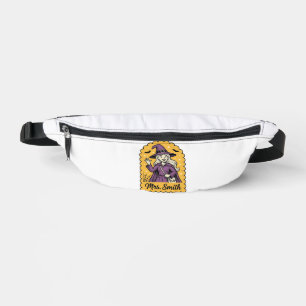Cute Witch Teacher Mrs Smith Vintage Halloween Des Bum Bags