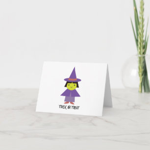 Cute Witch - Trick or Treat Card