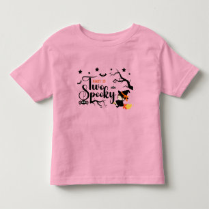 Cute Witch Two Spooky Pink Halloween Toddler T-Shirt