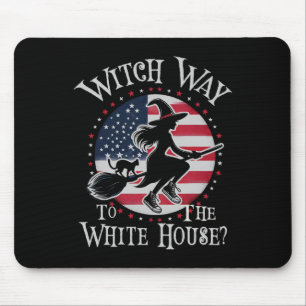 Cute Witch Way The White House Kamala Harris Wheim Mouse Mat