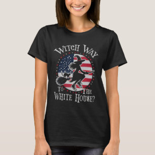 Cute Witch Way The White House Kamala Harris Wheim T-Shirt