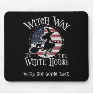 Cute Witch Way White House Kamala Harris Wheimer W Mouse Mat