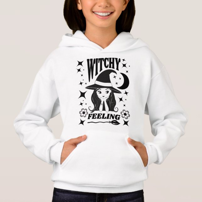 Cute witch Witchy Feeling  funny Halloween  (Front)
