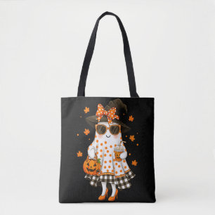 Cute Witchy Ghost Women’s Halloween T-Shirt  Tote Bag