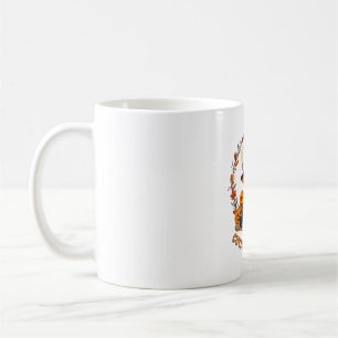 Cute Witchy Mood Halloween Highland Cow Black Cat Coffee Mug